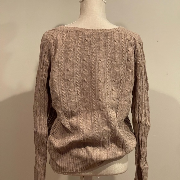 Old Navy - Cable Knit Button-Up Sweater - Beige - Picture 3 of 7